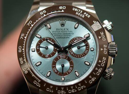 ice-blue dial of knock off Rolex Daytona 116506