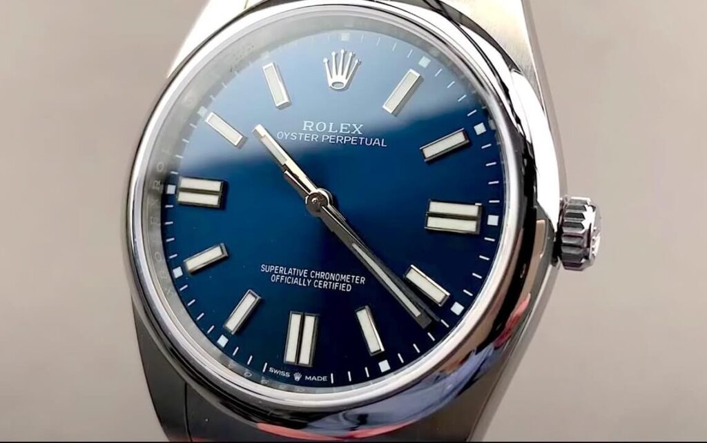 Fake Rolex Oyster Perpetual 41 124300 Blue Dial