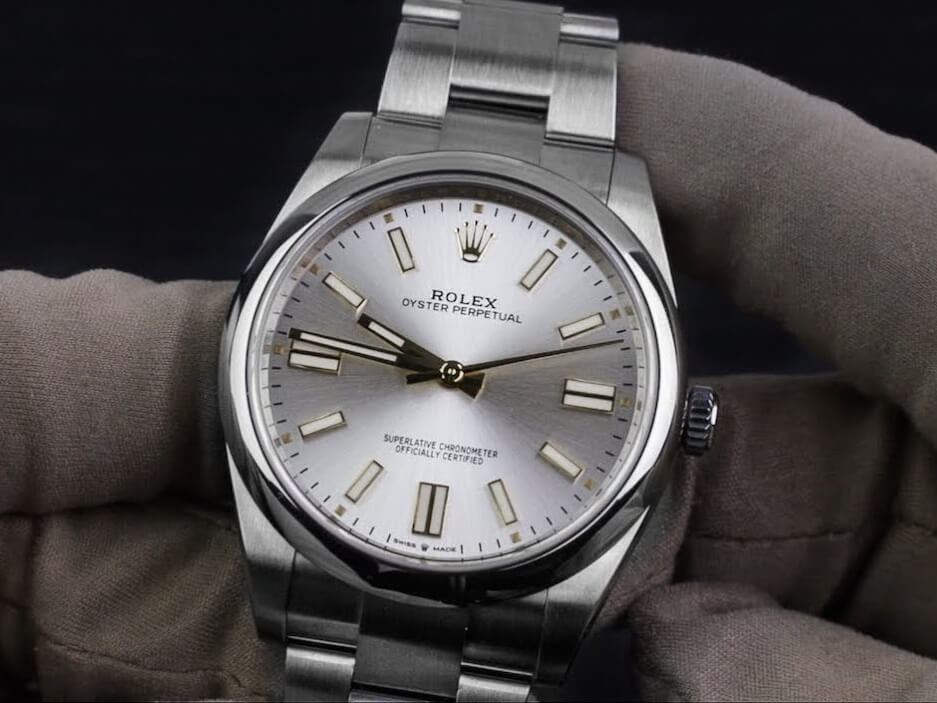 Fake Rolex Oyster Perpetual 41 124300 Silver Dial